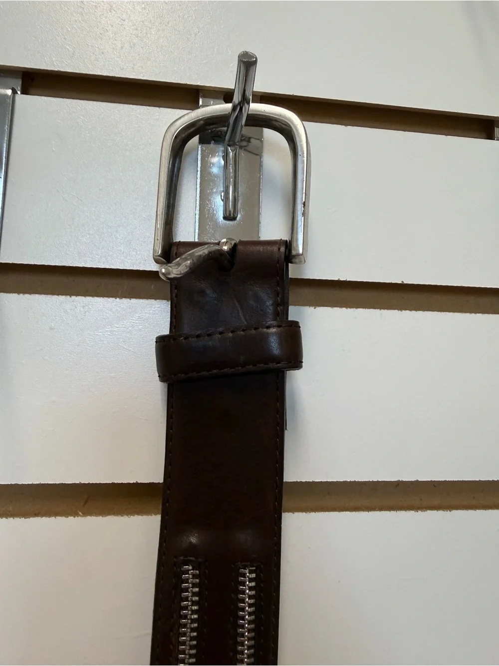 Brighton Men's Brown Leather Belt with Silver Buckle